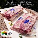Beef Ribeye lip-on Australia STEER (young cattle) aged-frozen Kilcoy 640 Diamond STEAK CUTS (price/kg) Scotch-Fillet Cuberoll